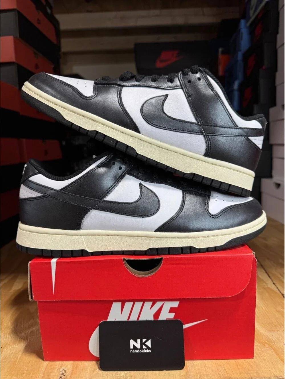 Nike Wmns Dunk Low 'Vintage Panda' USED WOMENS SZ 11.5 / MENS SZ 10